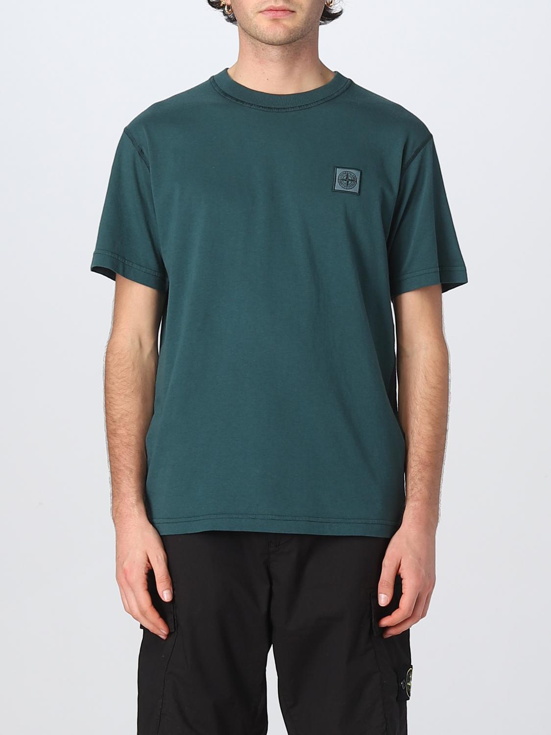 STONE ISLAND tshirt for man Green Stone Island tshirt 101523757