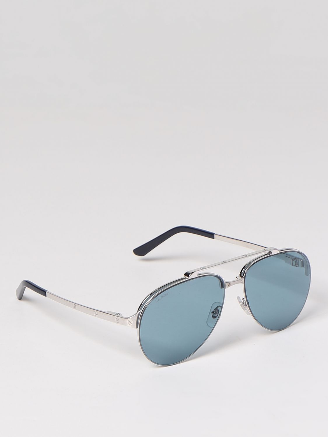 CARTIER: sunglasses for man - Silver | Cartier sunglasses CT0354S ...