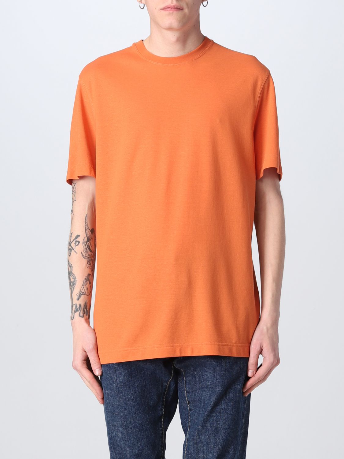 Zanone Polo Shirt  Men Color Orange