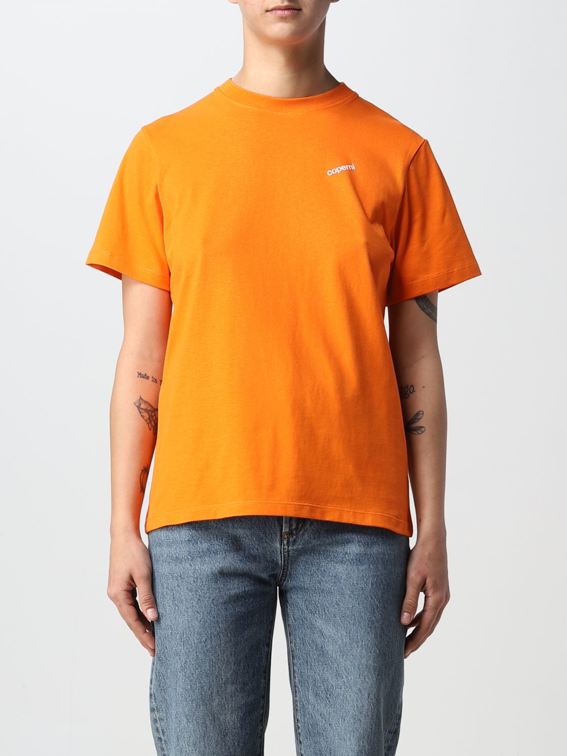 Shop Coperni T-shirt  Woman Color Orange