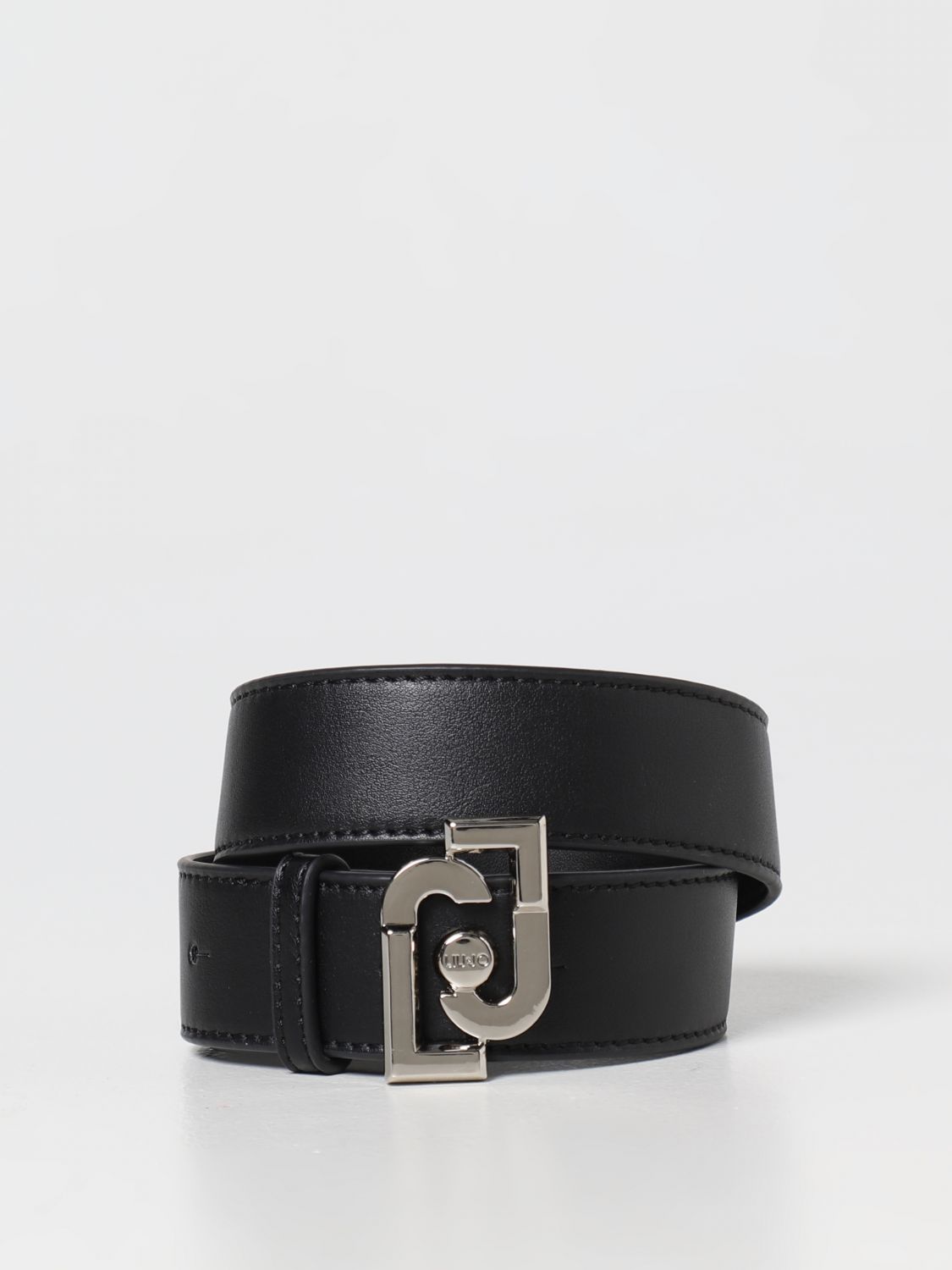 LIU JO: belt in logoed fabric - Beige