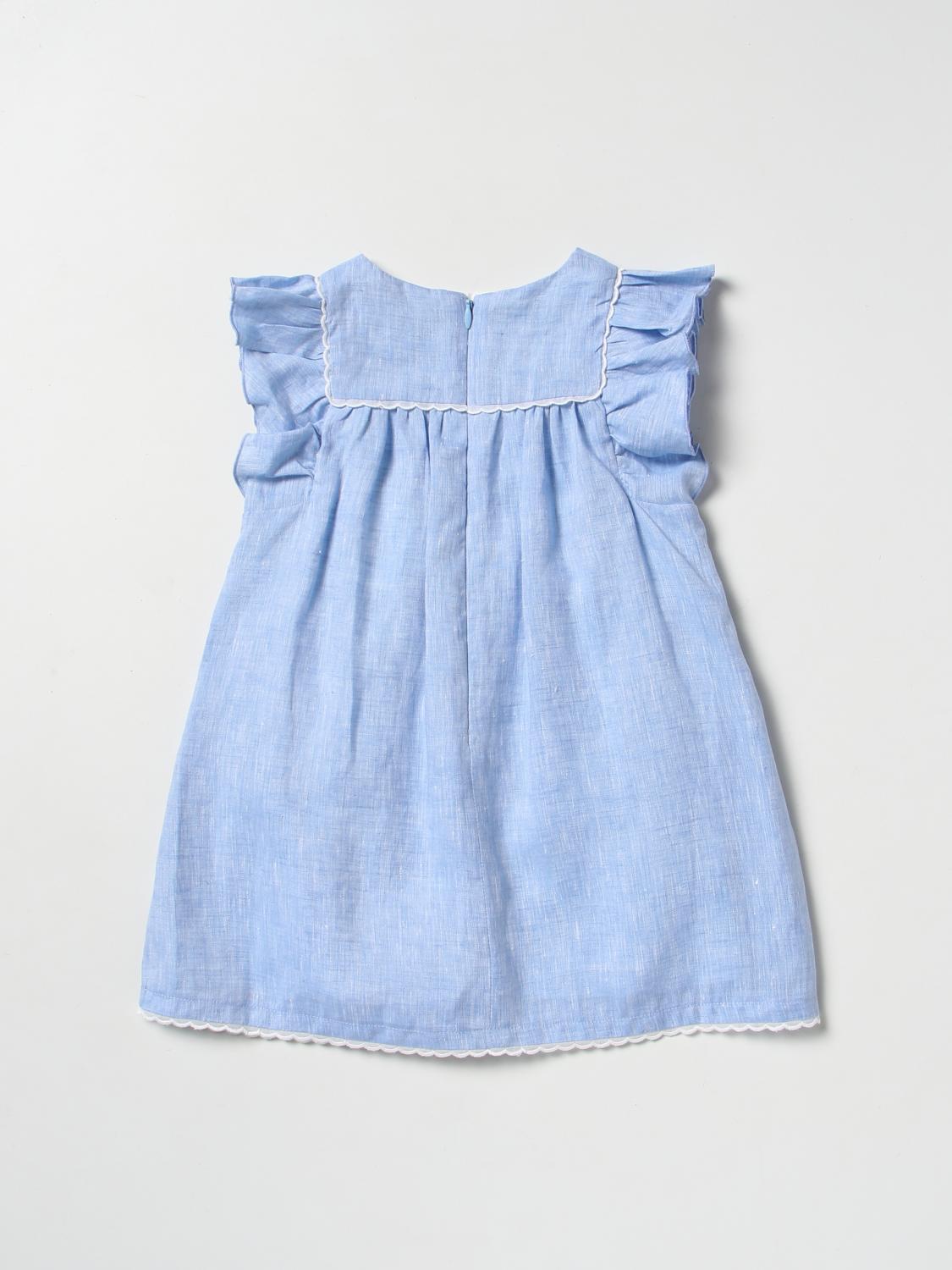 CHLOÉ: romper for baby - Blue | Chloé romper C98277 online on GIGLIO.COM