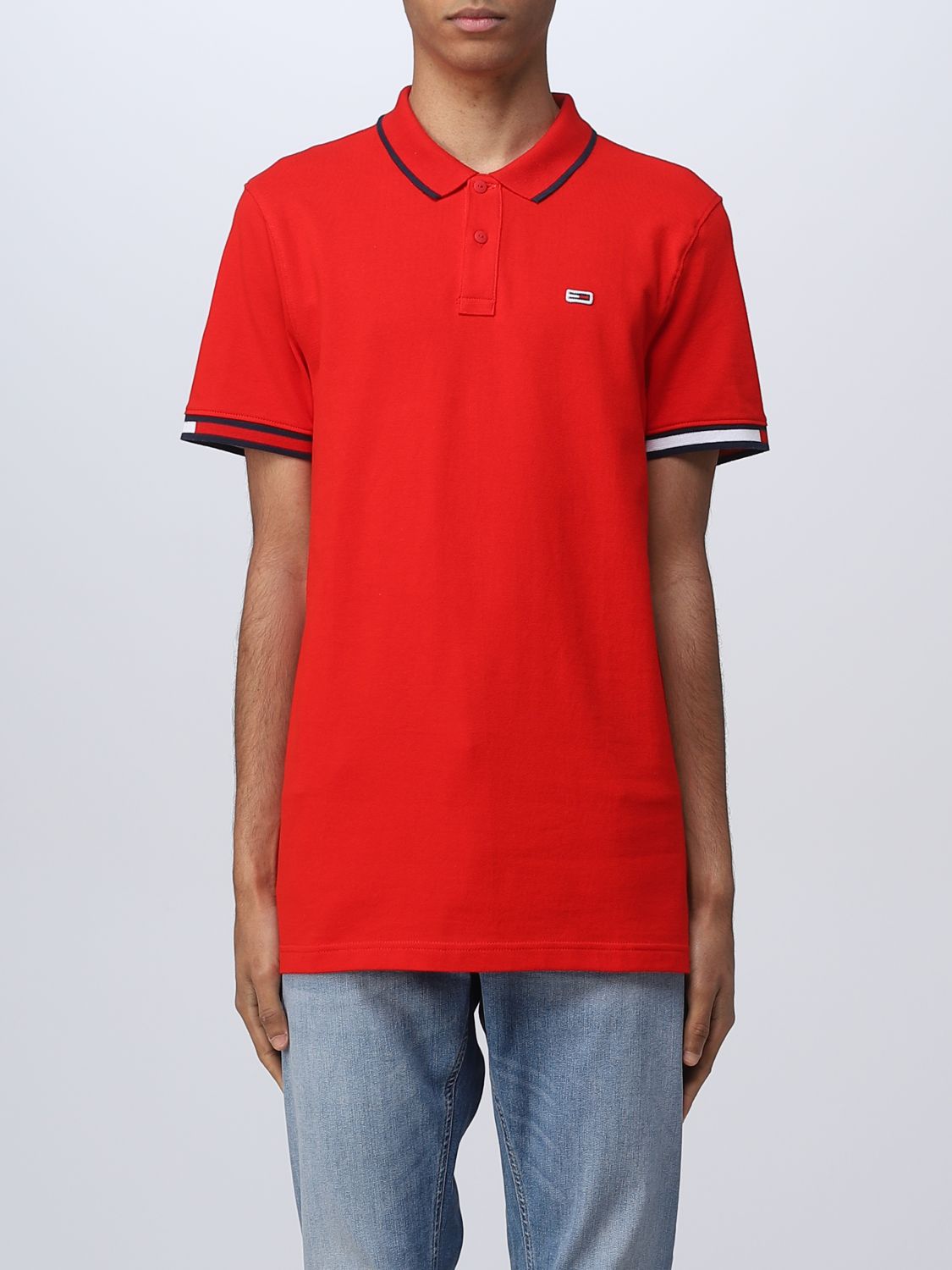 Tommy Jeans Polo Shirt  Men Color Red