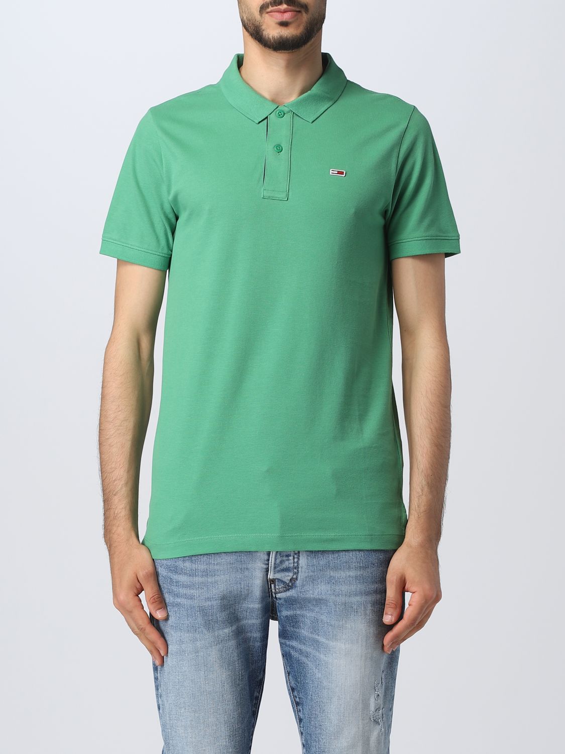 Tommy Jeans Polo衫  男士 颜色 绿色 In Green