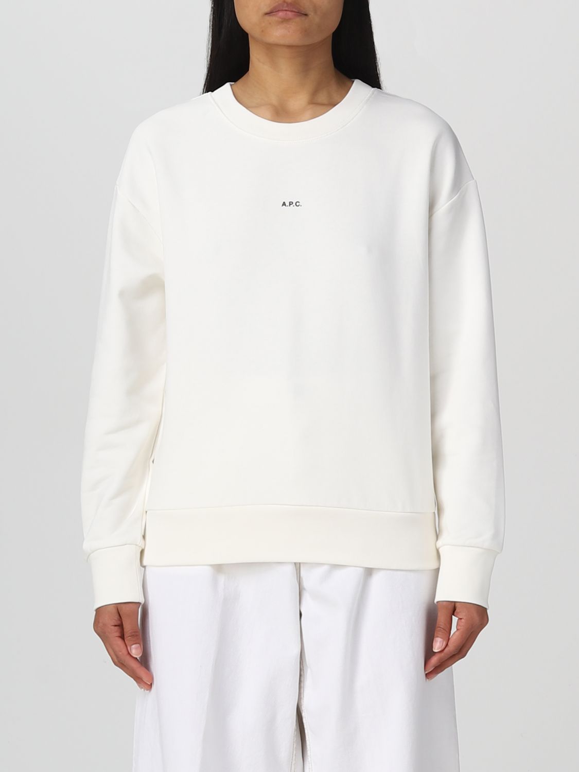 A.P.C.: sweater for woman - White | A.p.c. sweater COEIPF27623 online ...