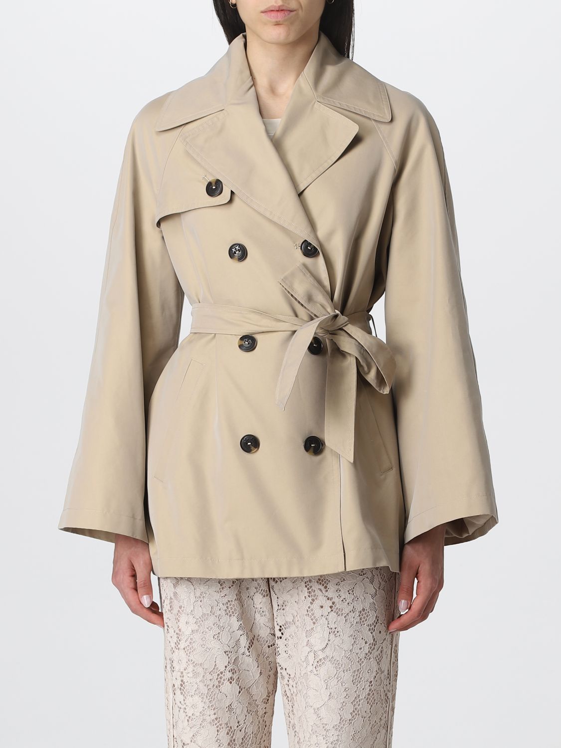 embargo pizza calcium PINKO: trench coat for woman - Beige | Pinko trench coat 100305A0KQ online  on GIGLIO.COM