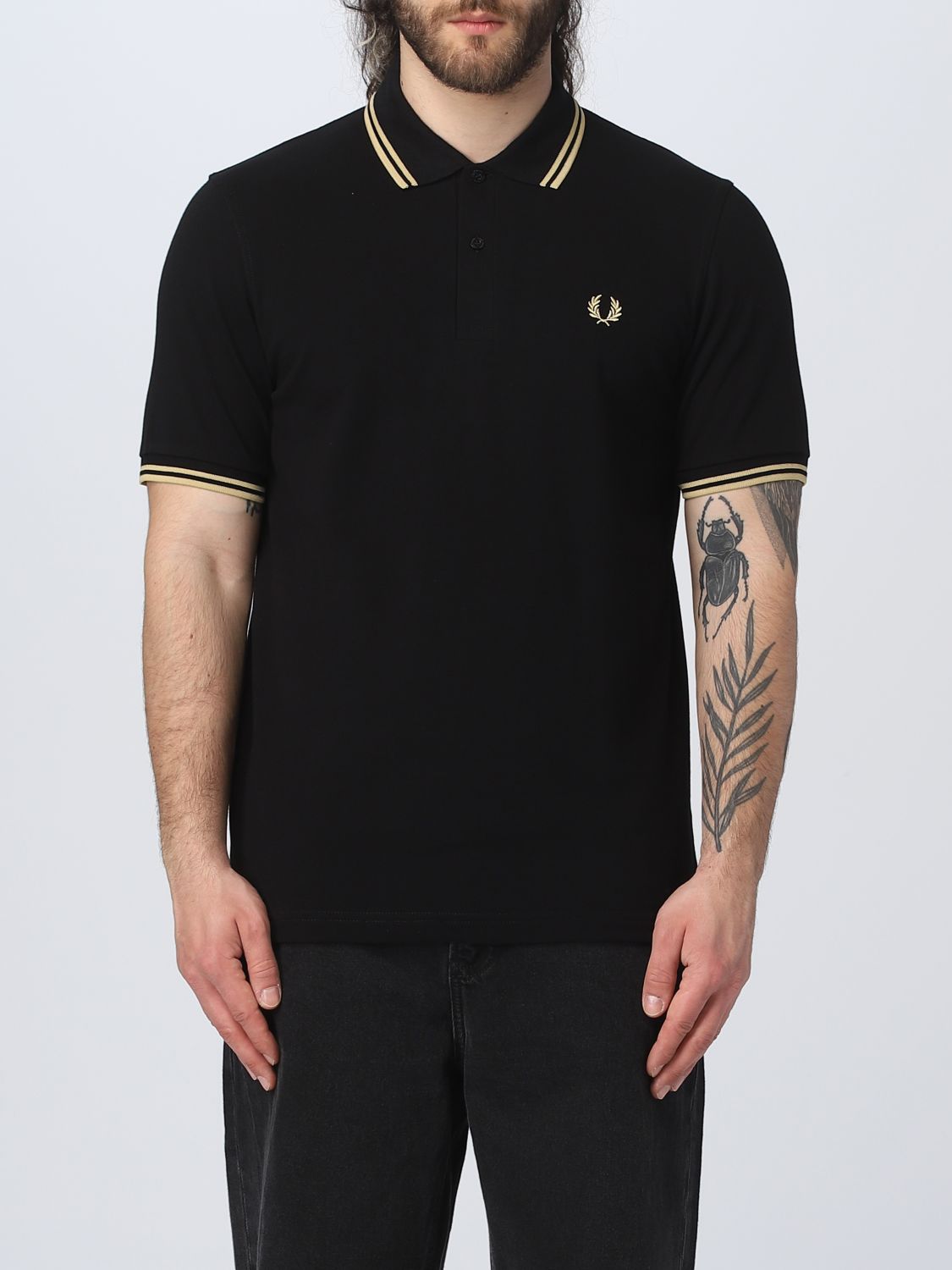 Fred Perry Polo Shirt  Men Color Black