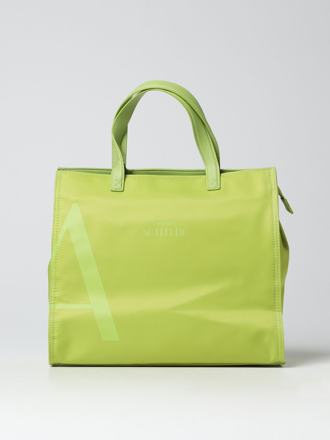 Actitude Twinset Tote Bags  Woman Color Lime
