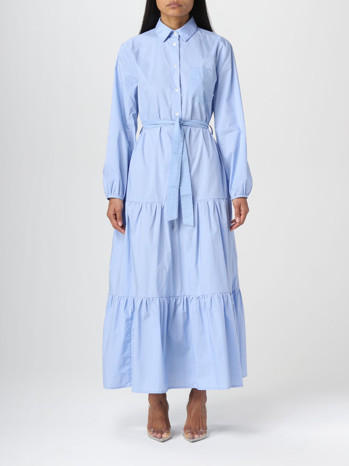 Платье Semicouture: Платье Semicouture для нее голубой 1