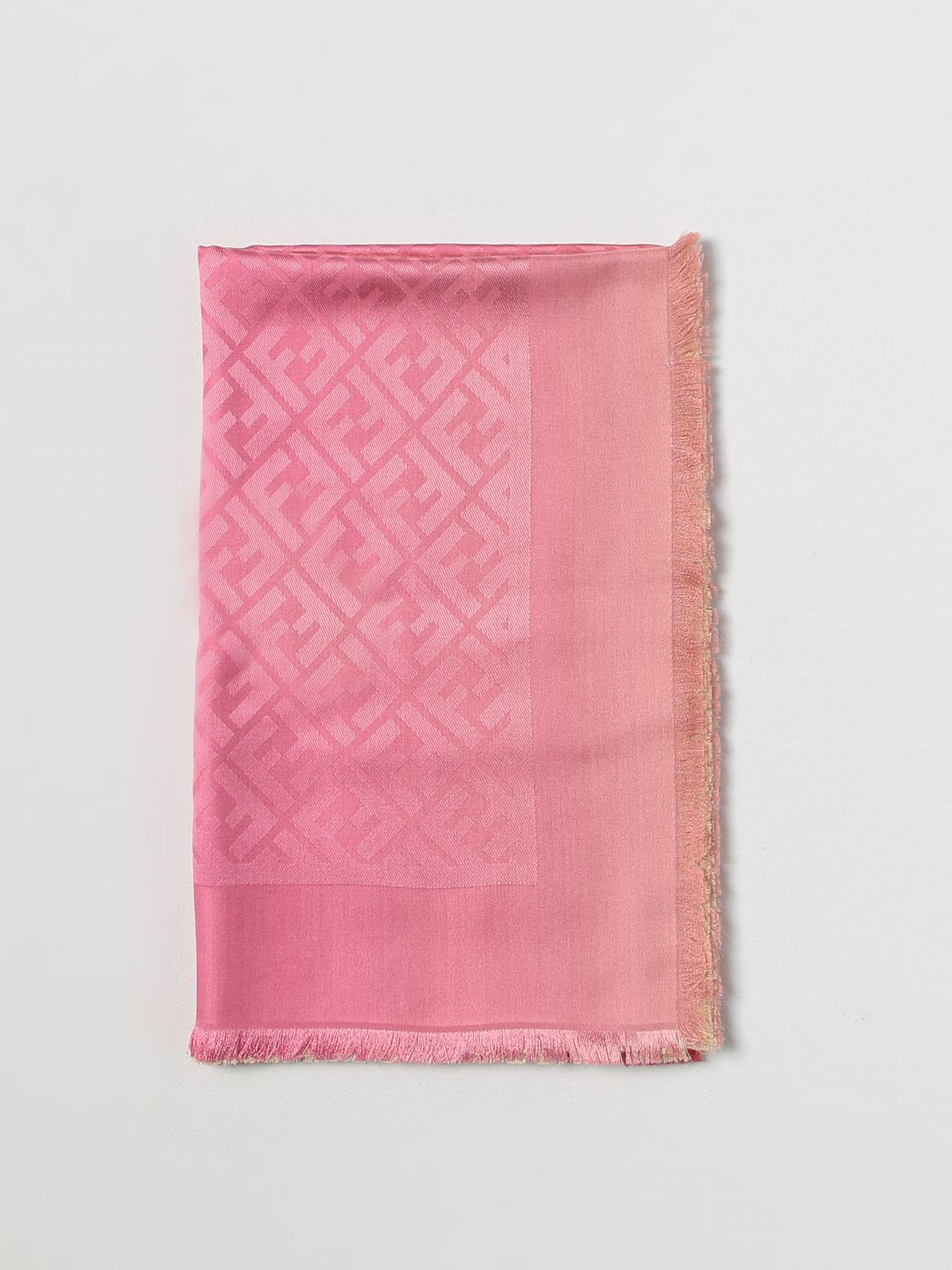 Fendi scarf in silk blend with jacquard FF monogram
