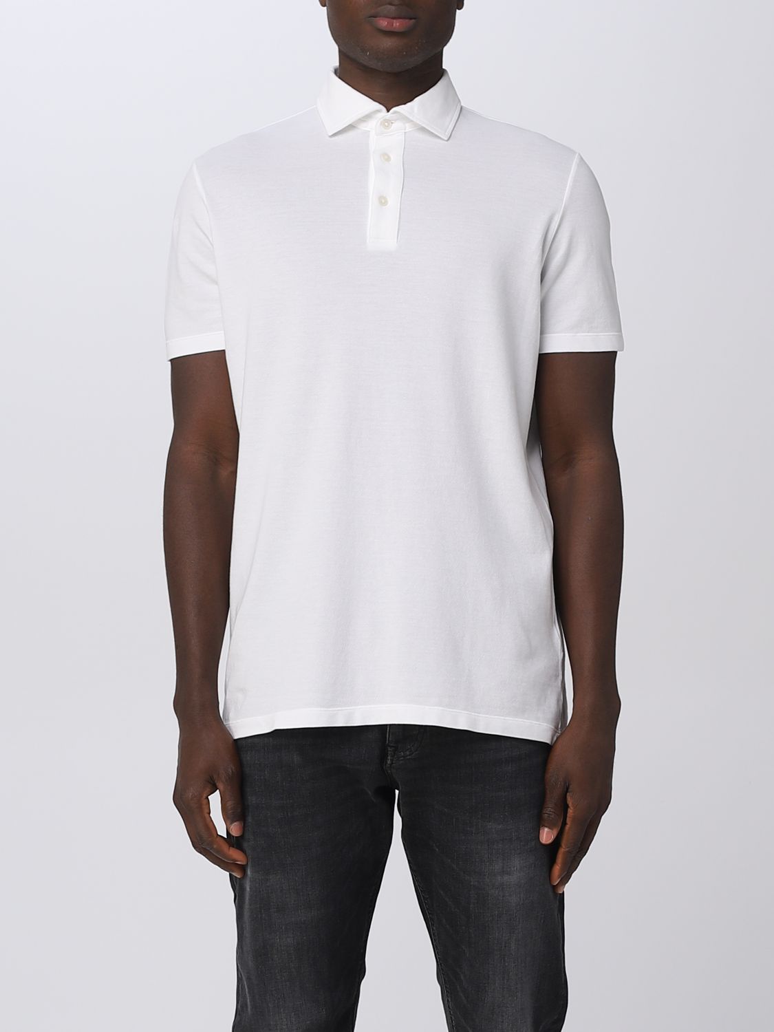 Altea Men's White Cotton Polo Shirt
