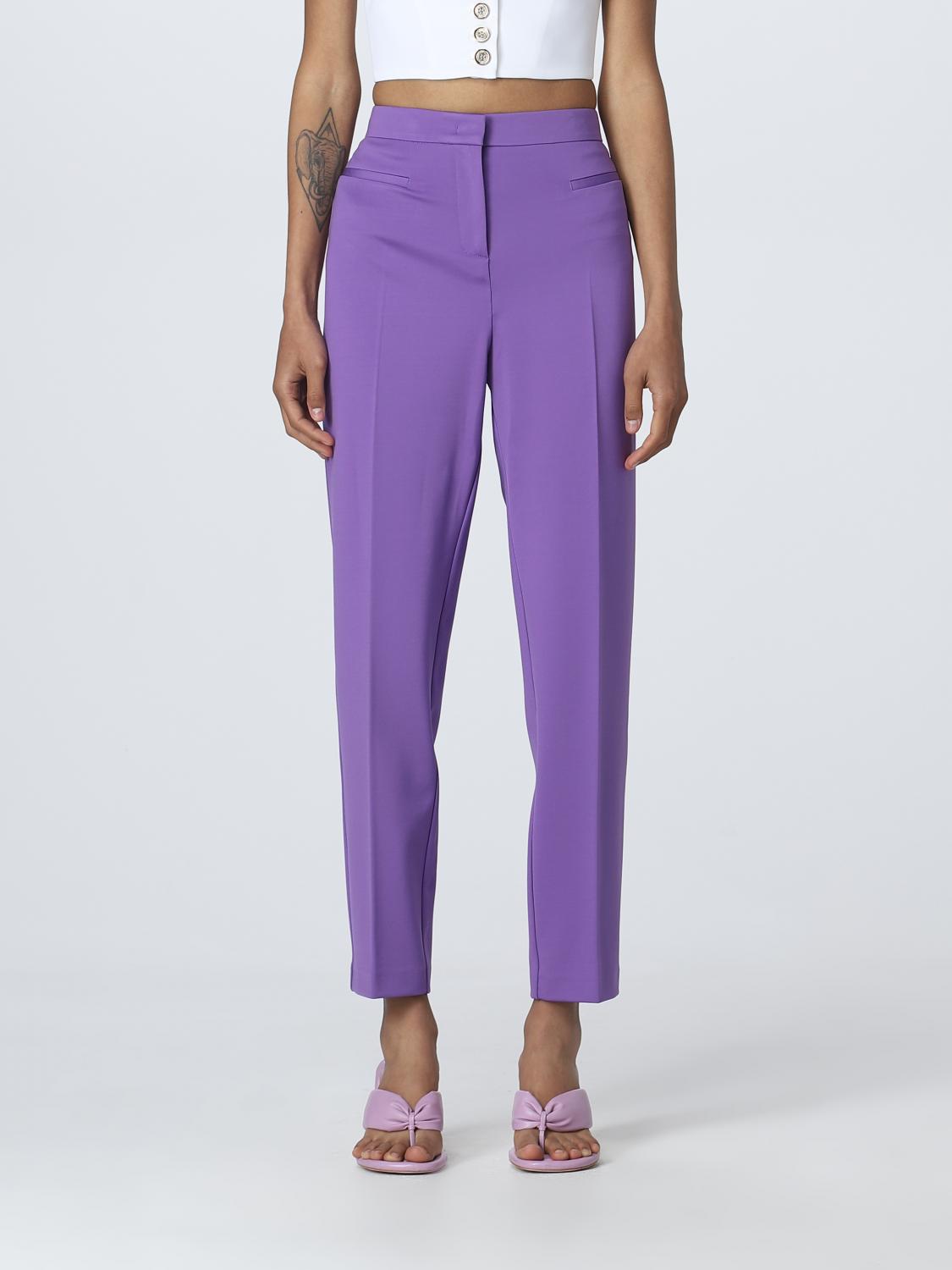 Pinko Pants Woman Color Violet In Violet