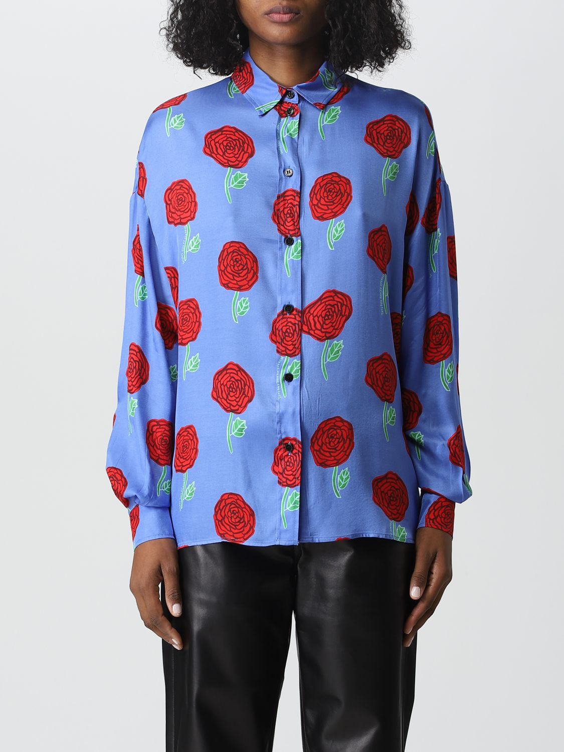 VERSACE JEANS COUTURE: shirt for woman - Periwinkle | Versace Jeans ...