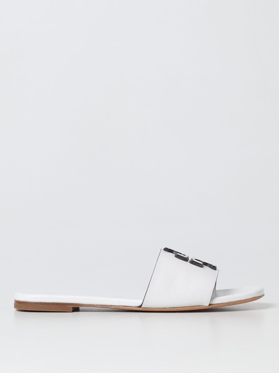 TORY BURCH: flat sandals for woman - White | Tory Burch flat sandals ...