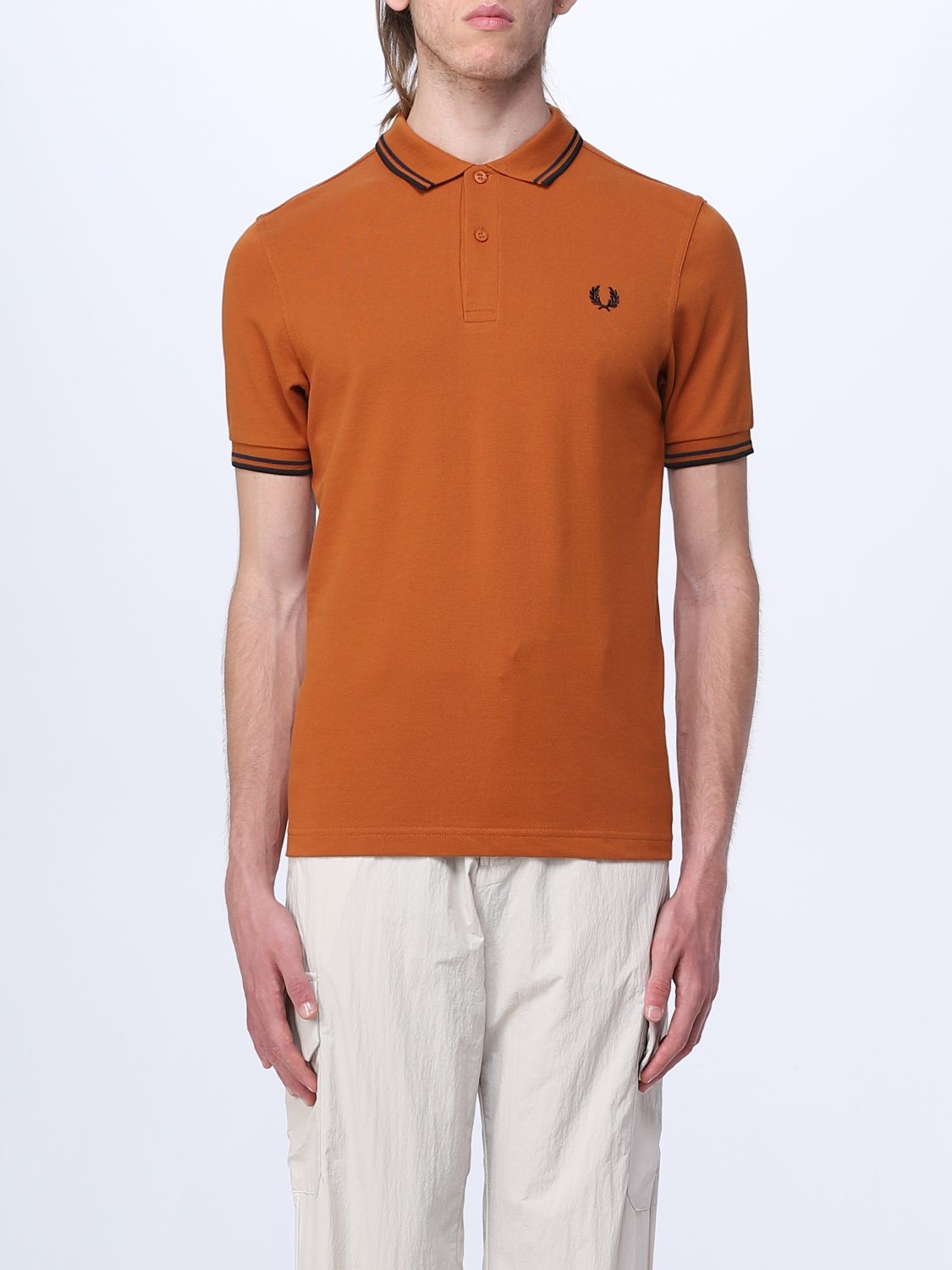 Fred Perry Polo Shirt  Men In Rust