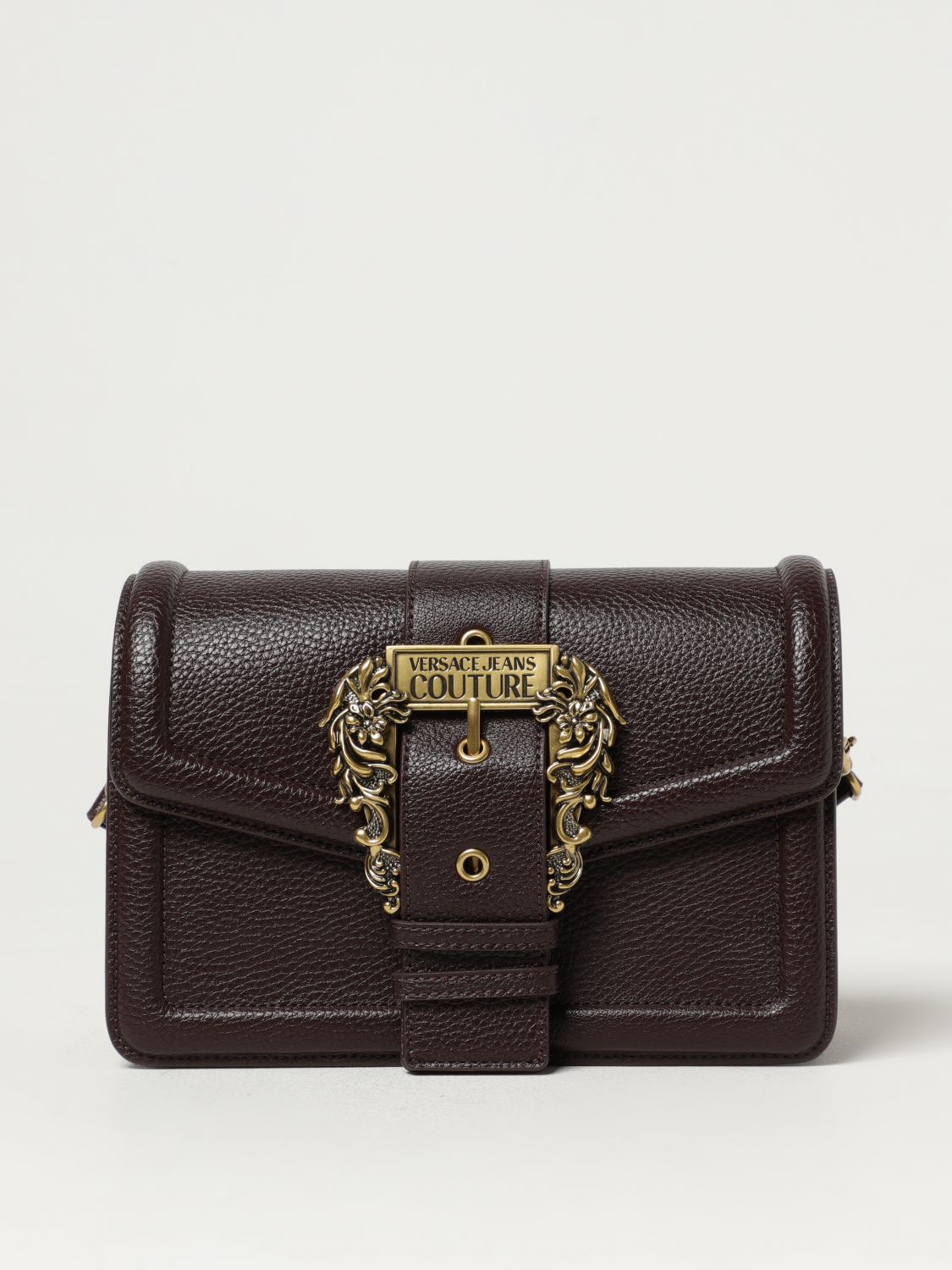 Versace Jeans Couture Bag In Grained Synthetic Leather In Brown