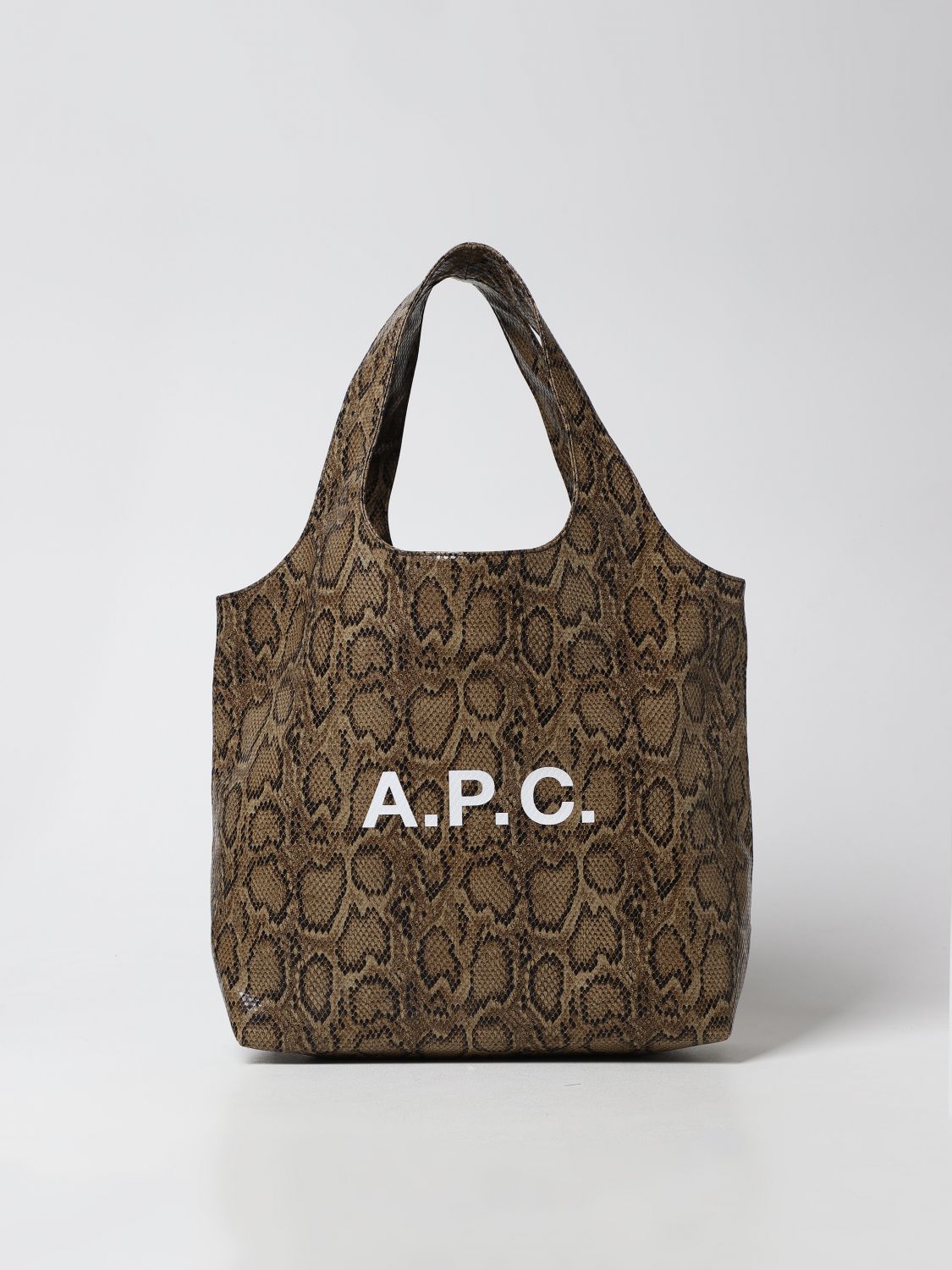 A.P.C.: tote bags for woman - Beige  A.p.c. tote bags PLAABF61586 online  at