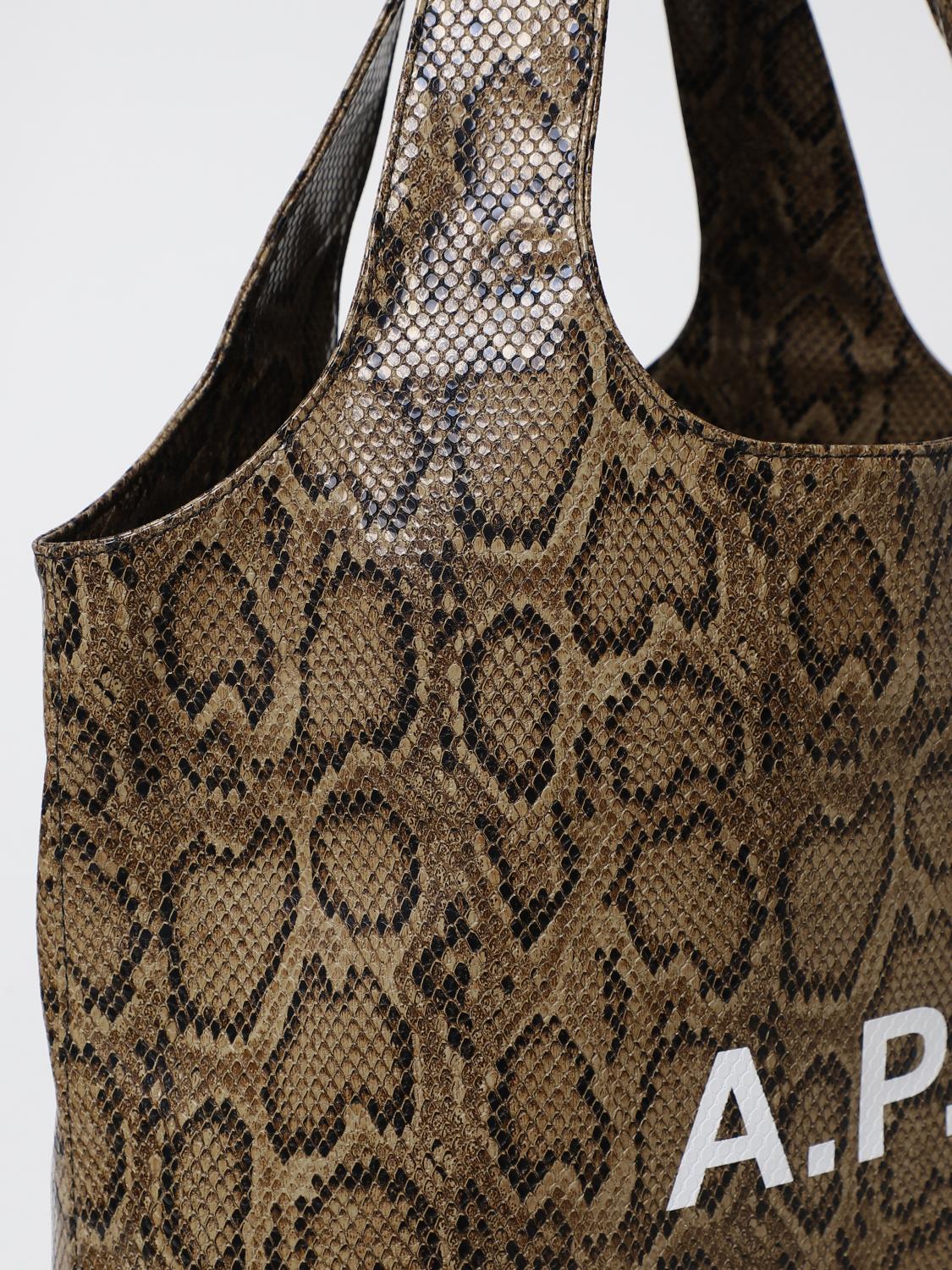 A.P.C.: tote bags for woman - Beige  A.p.c. tote bags PLAABF61586 online  at