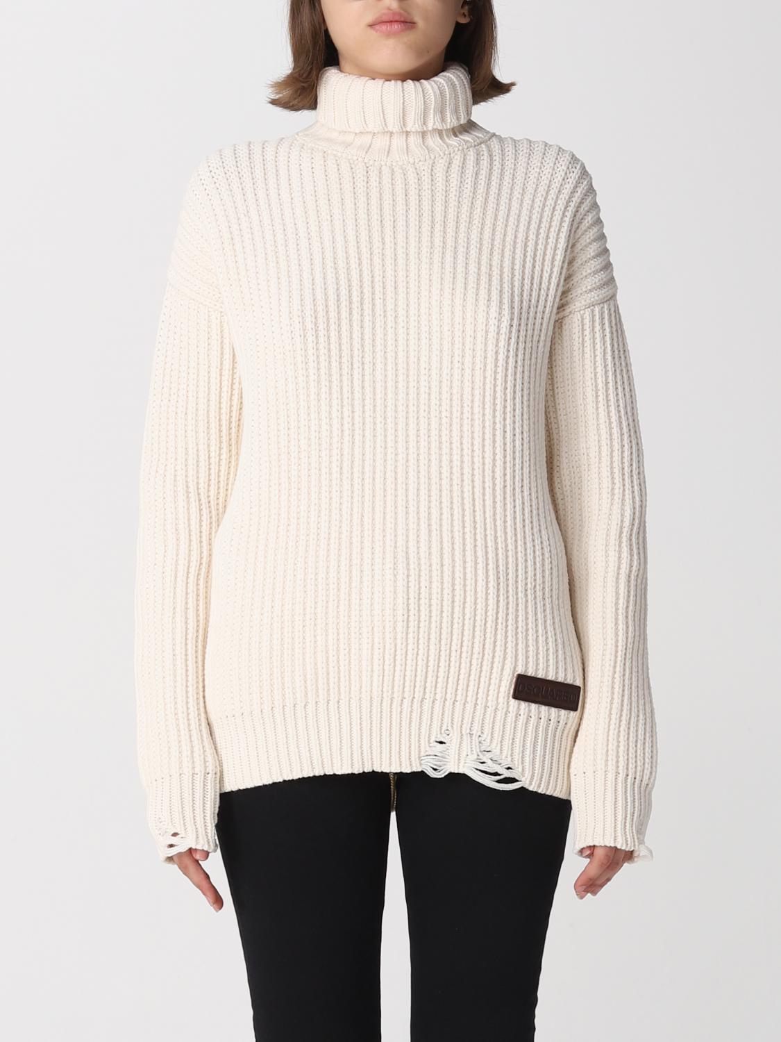 Dsquared2 white jumper sale