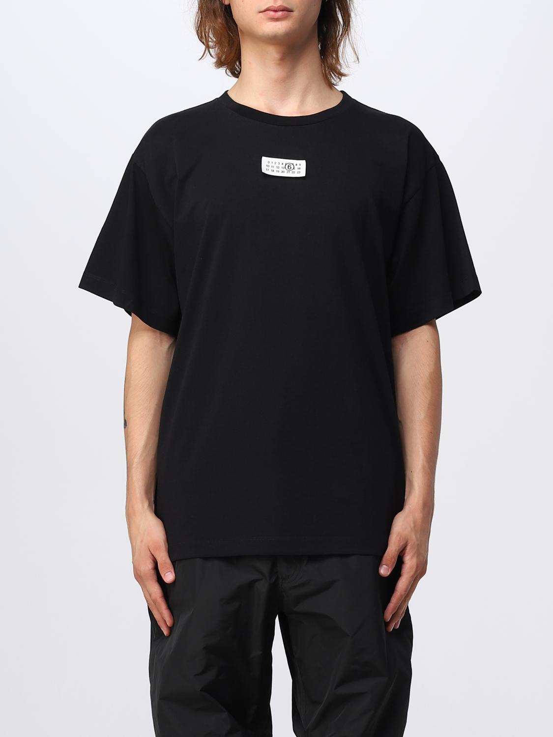 MM6 MAISON MARGIELA: t-shirt for man - Black | Mm6 Maison Margiela t ...