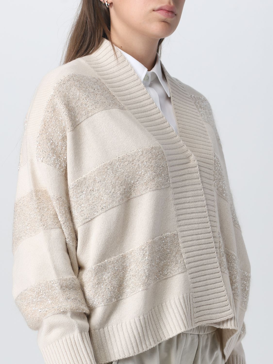 Shop BRUNELLO CUCINELLI Casual Style Wool Cashmere Rib Blended Fabrics Long  Sleeves by HANAYOU