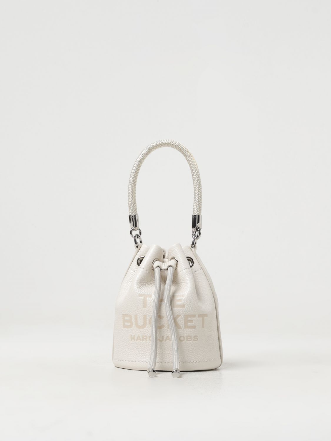 Shop Marc Jacobs The Mini Bucket Bag In Grained Leather In White