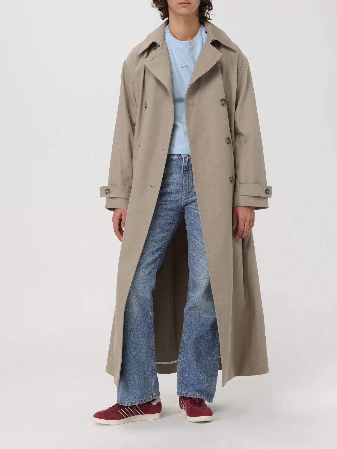 A.P.C.：トレンチコート レディース - ベージュ | GIGLIO.COM