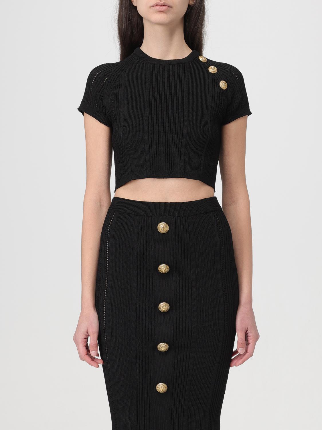 Top BALMAIN Woman colour Black