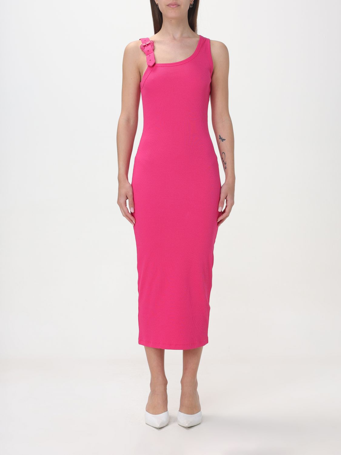 Shop Versace Jeans Couture Dress  Woman Color Pink
