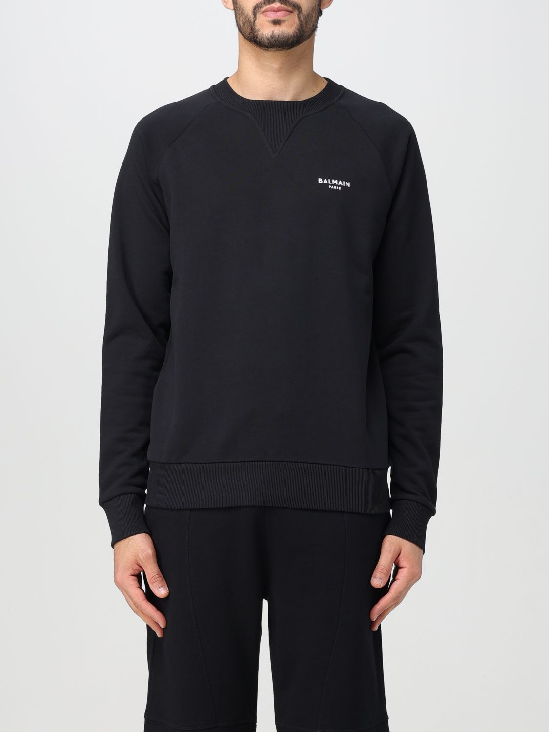 Shop Balmain Sweatshirt  Men Color Black