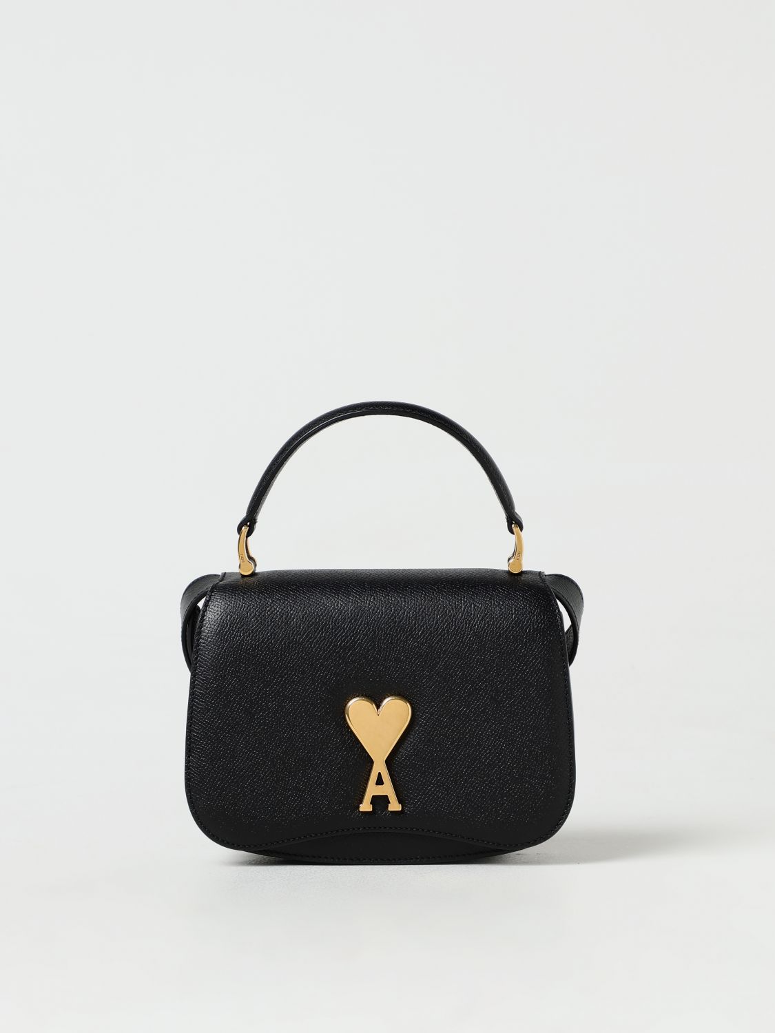 Shop Ami Alexandre Mattiussi Mini Bag Ami Paris Woman Color Black