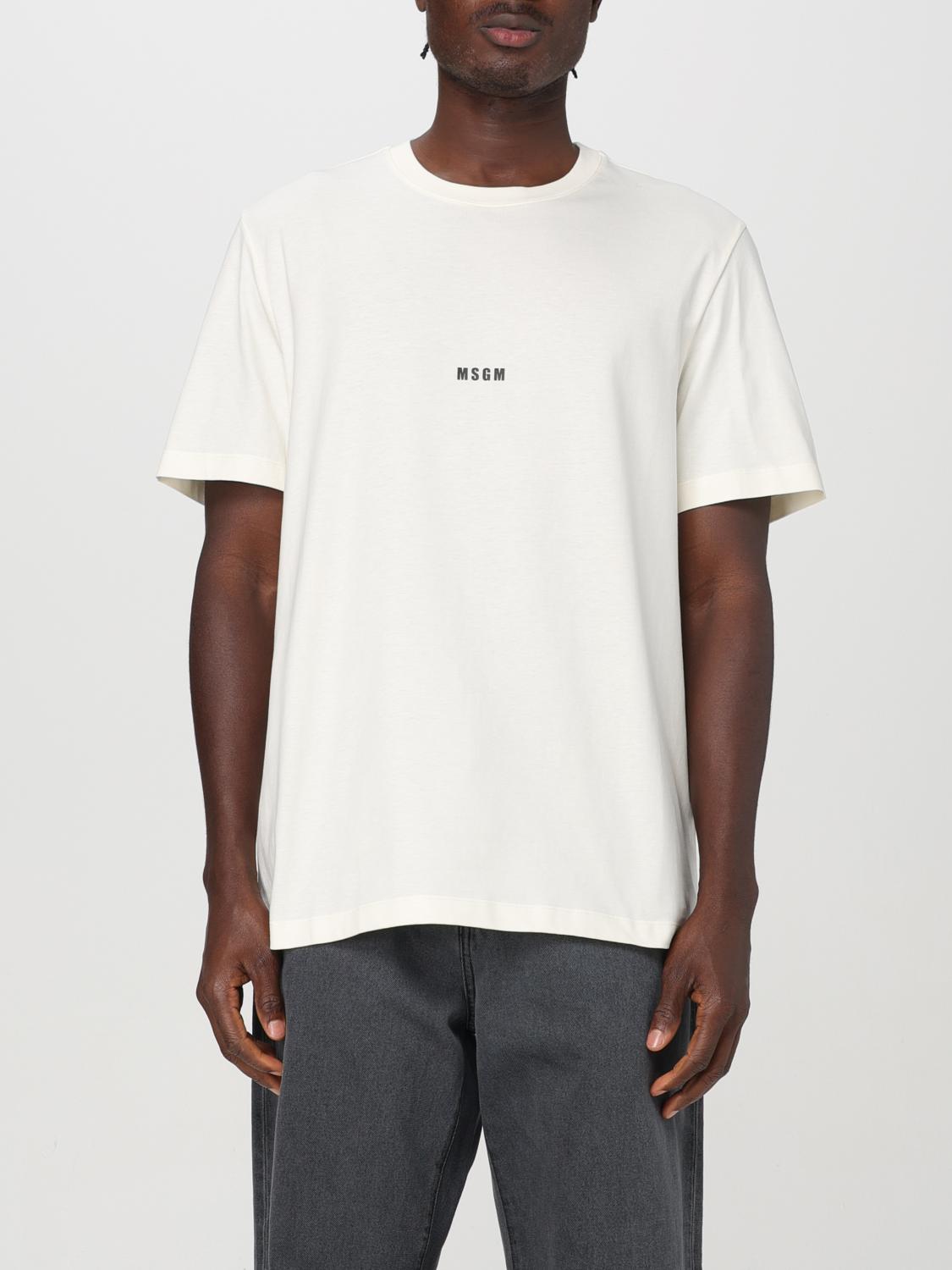 Msgm T-shirt  Men Color Ivory In Ivory