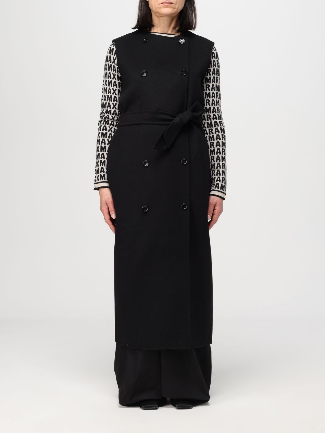 Shop Max Mara Waistcoat  Woman Color Black