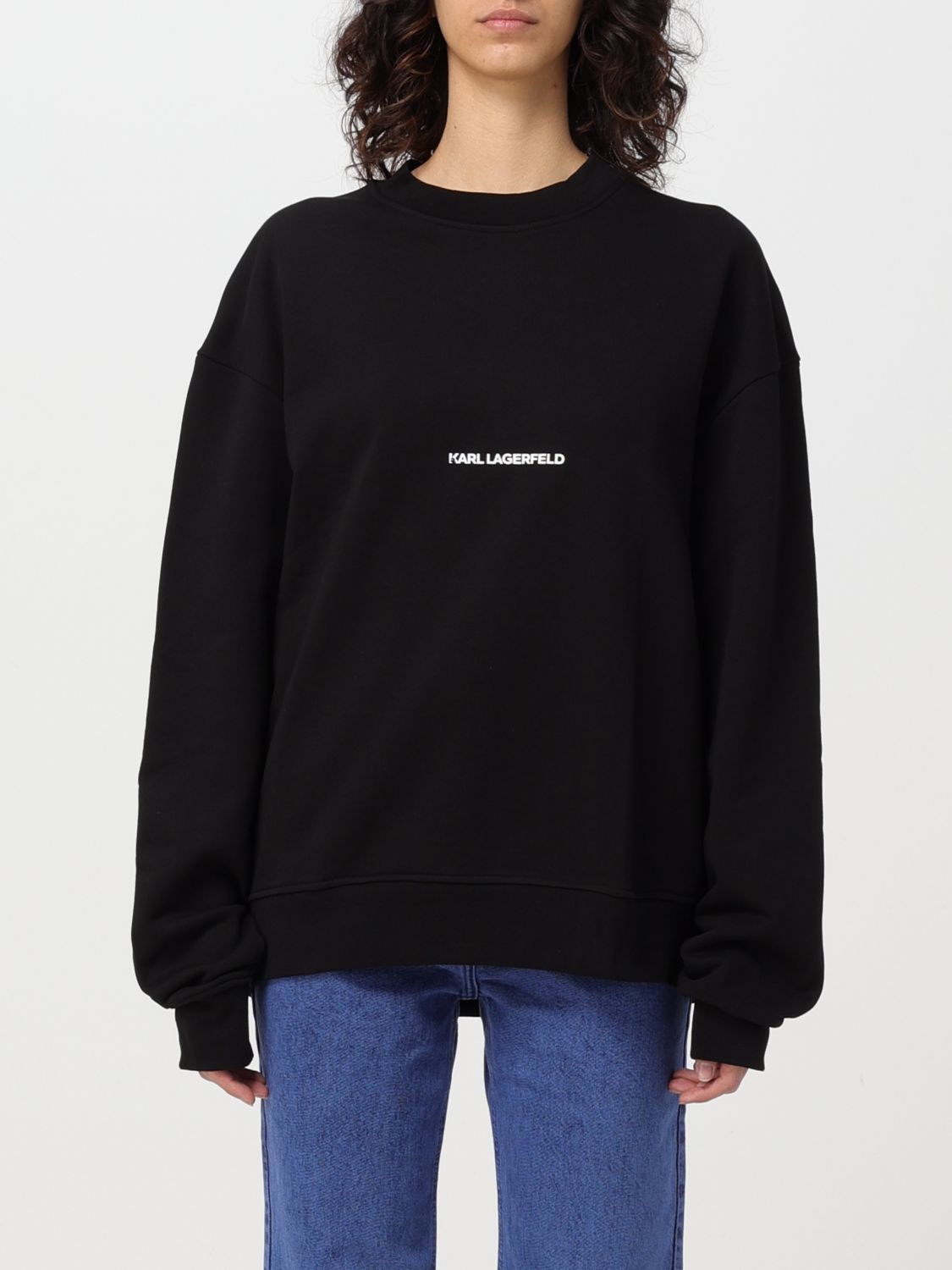 Shop Karl Lagerfeld Sweatshirt  Woman Color Black