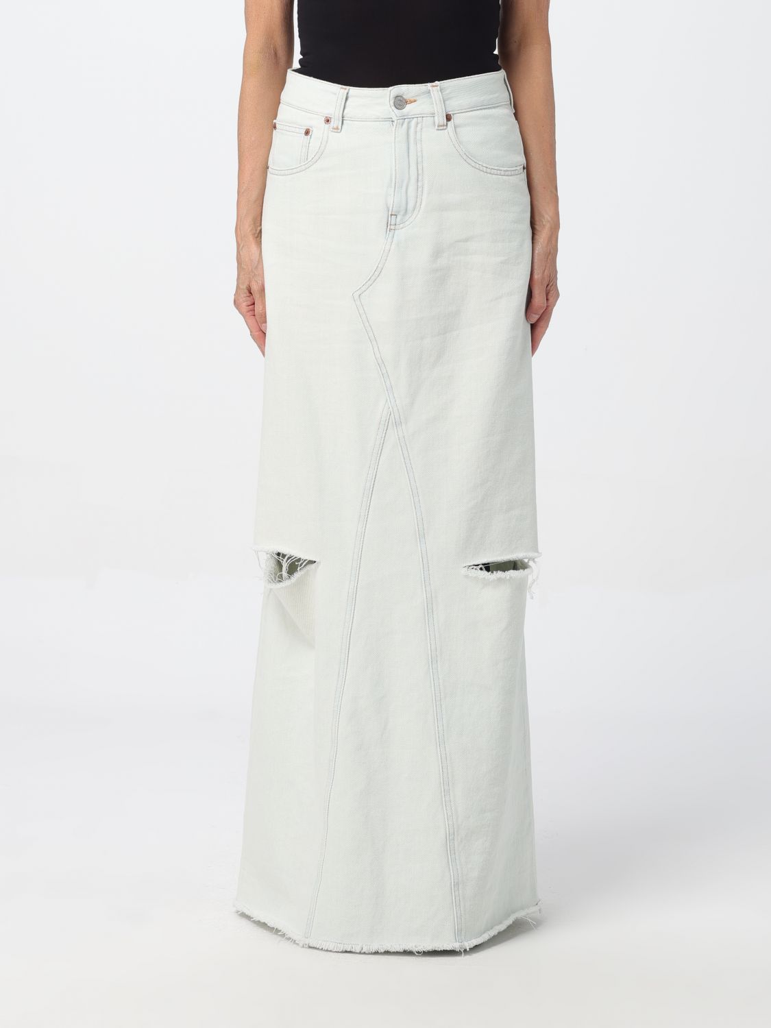 Shop Mm6 Maison Margiela Skirt  Woman Color White