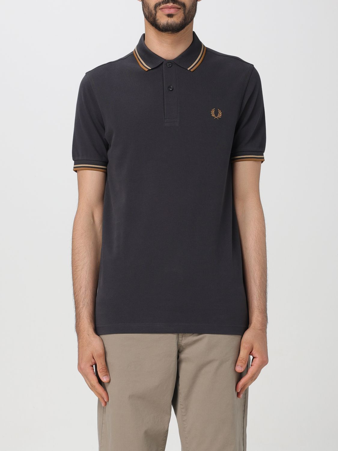 Fred Perry Polo Shirt  Men Color Grey