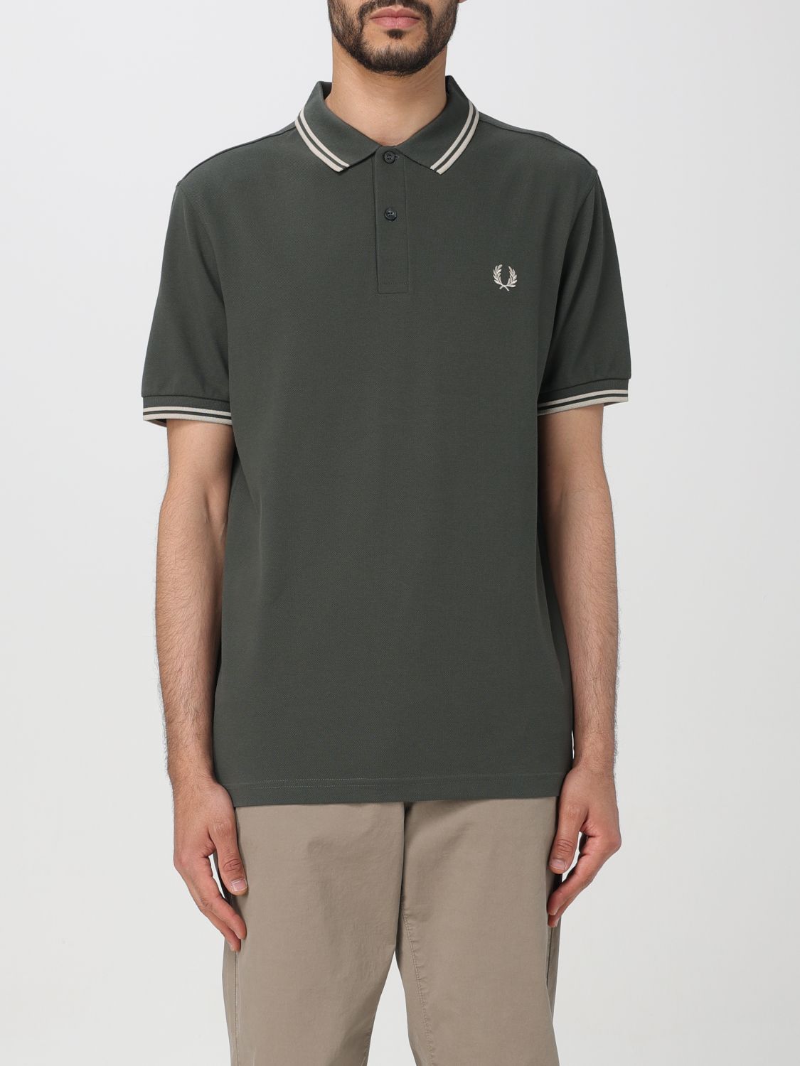 Fred Perry Polo Shirt  Men Color Forest Green
