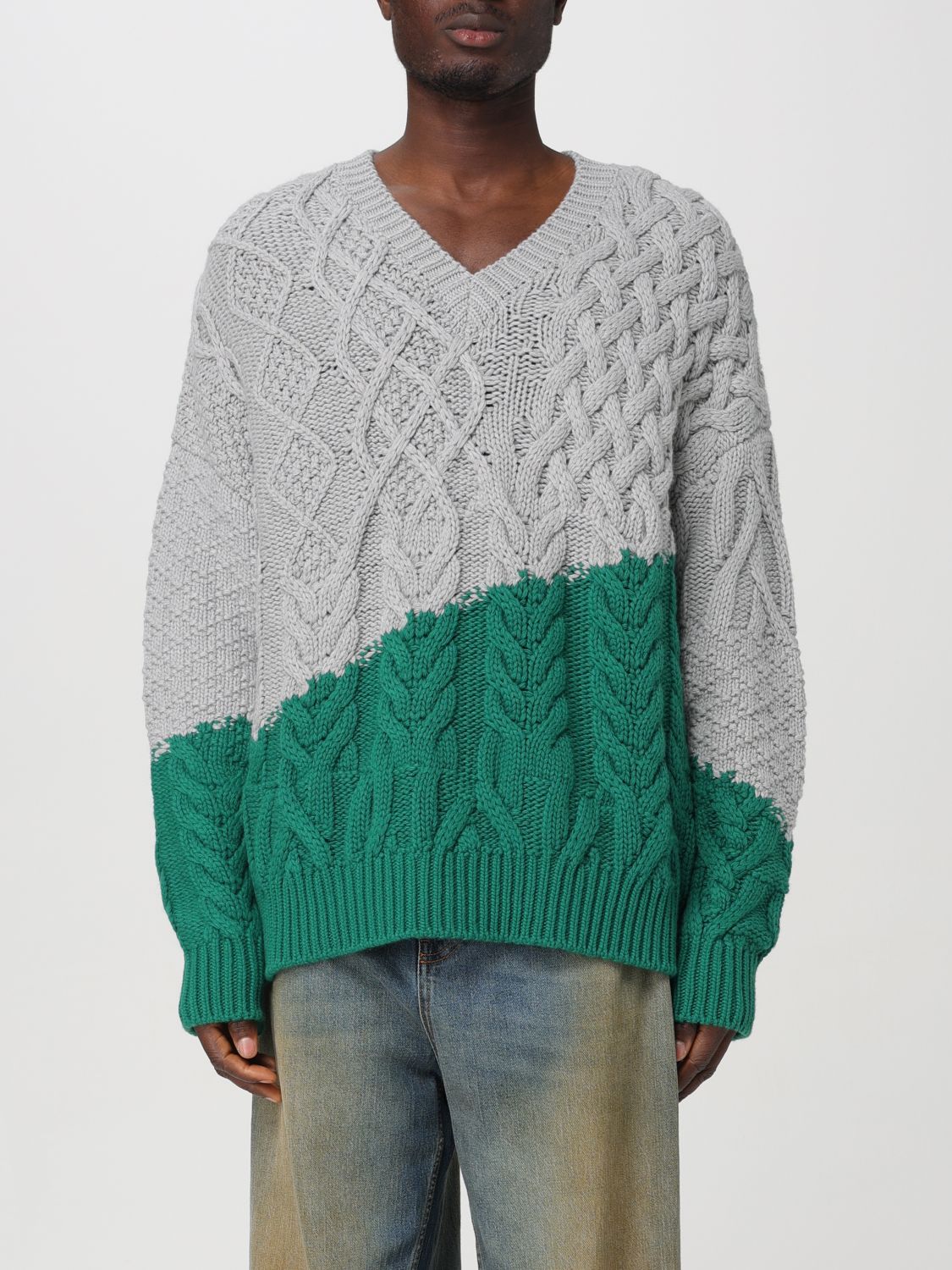 Shop Loewe Sweater  Men Color Grey