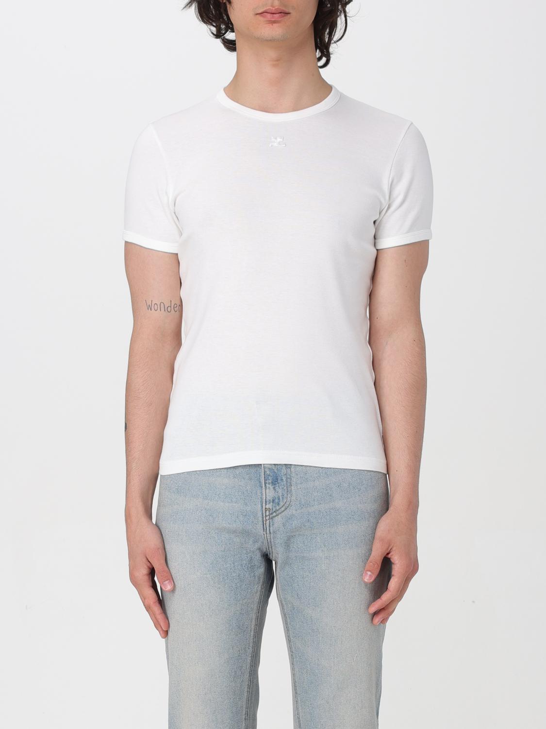 Shop Courrèges T-shirt  Men Color White