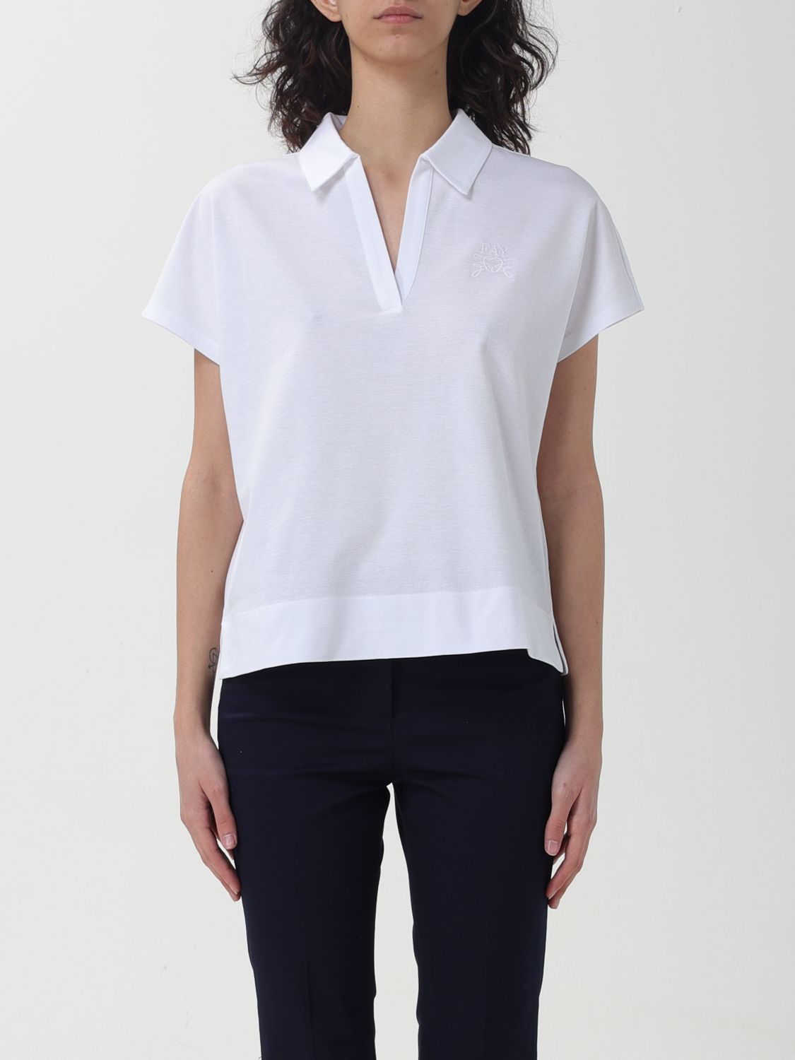 Shop Fay Polo Shirt  Woman Color White