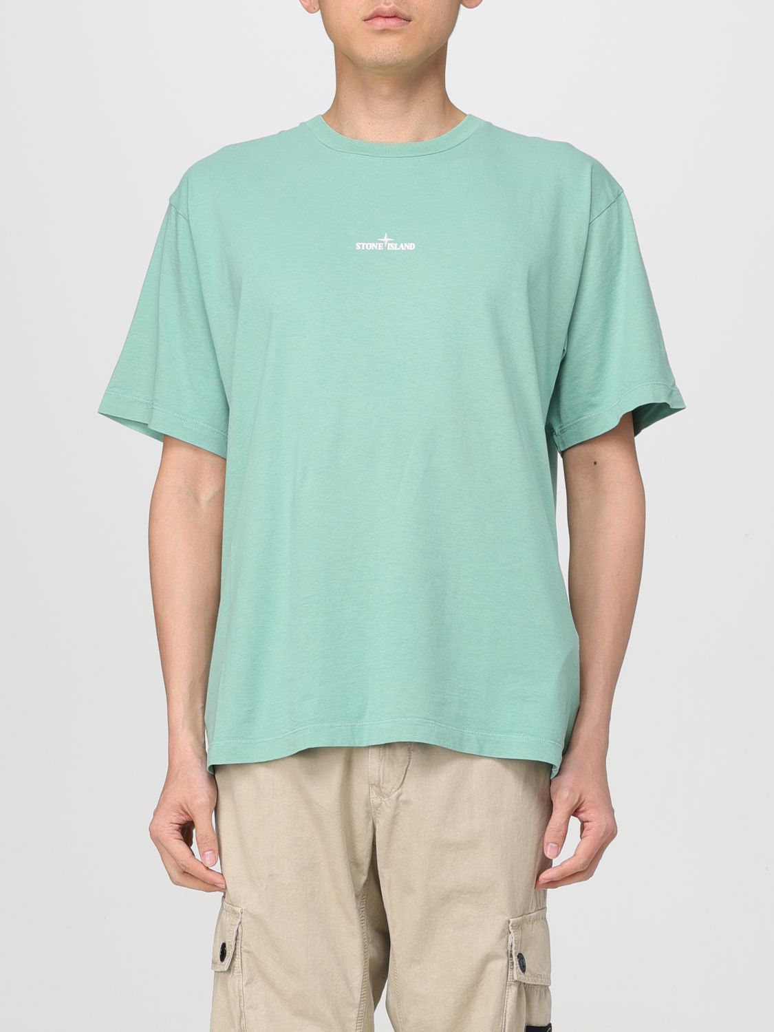Shop Stone Island T-shirt  Men Color Green