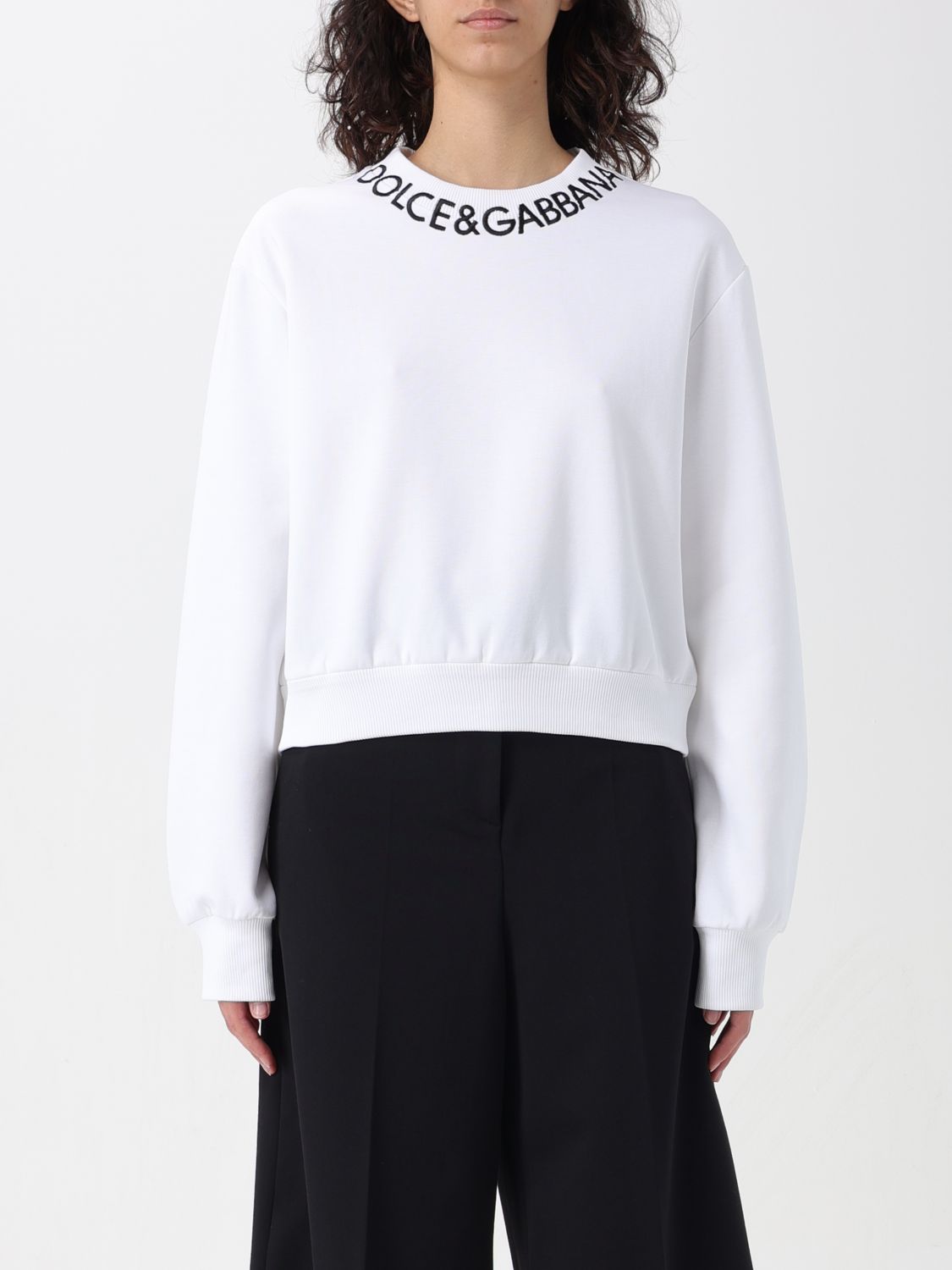 Shop Dolce & Gabbana Sweatshirt  Woman Color White