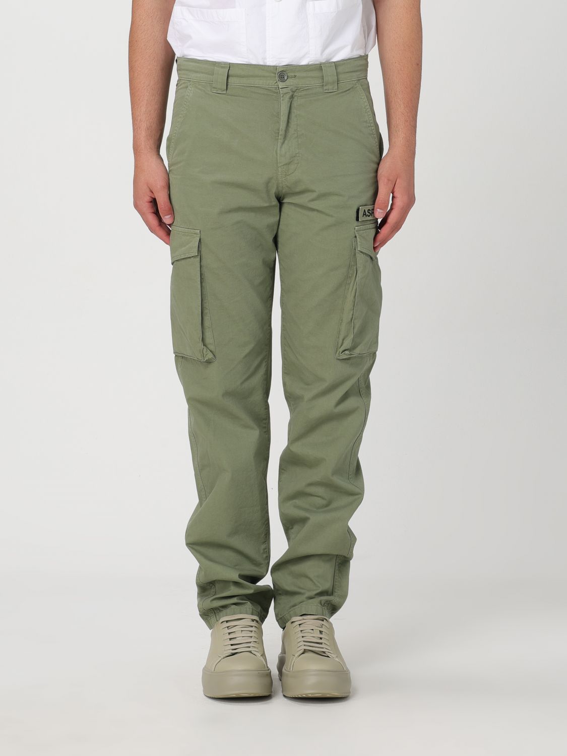 Shop Aspesi Pants  Men Color Green