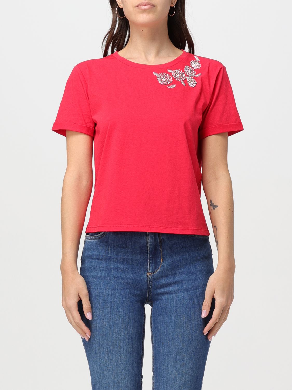 Shop Liu •jo T-shirt Liu Jo Woman Color Cherry