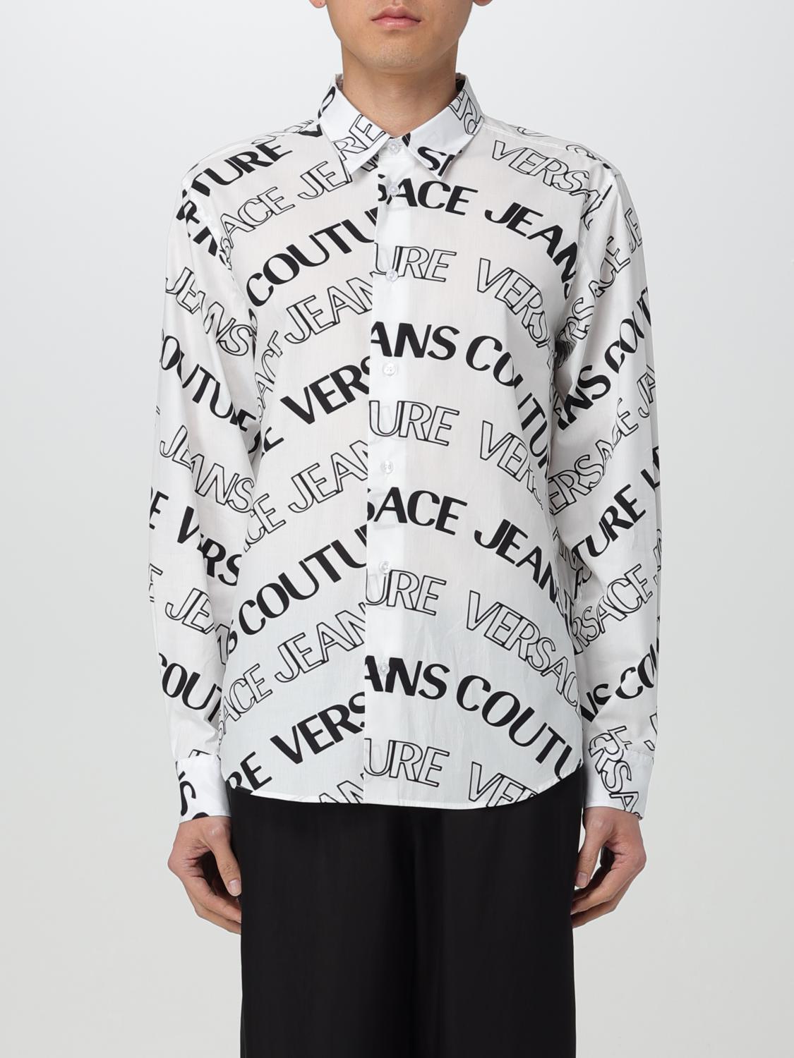 Shop Versace Jeans Couture Shirt  Men Color White