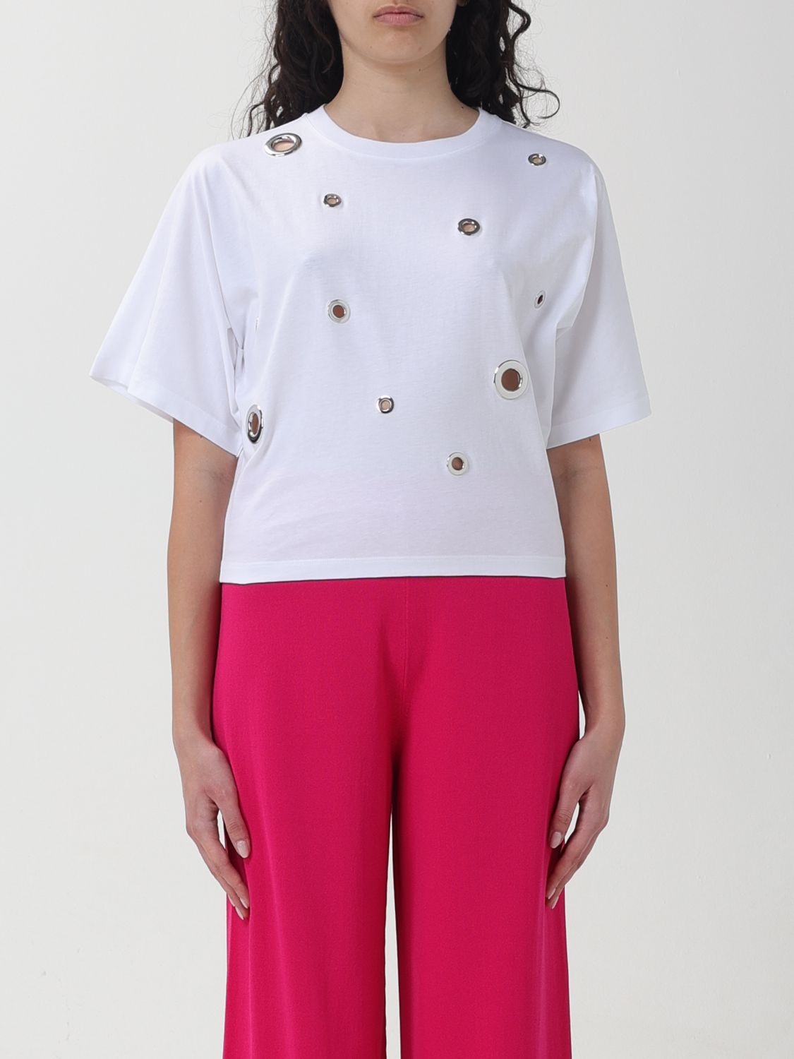 Shop Liviana Conti T-shirt  Woman Color White