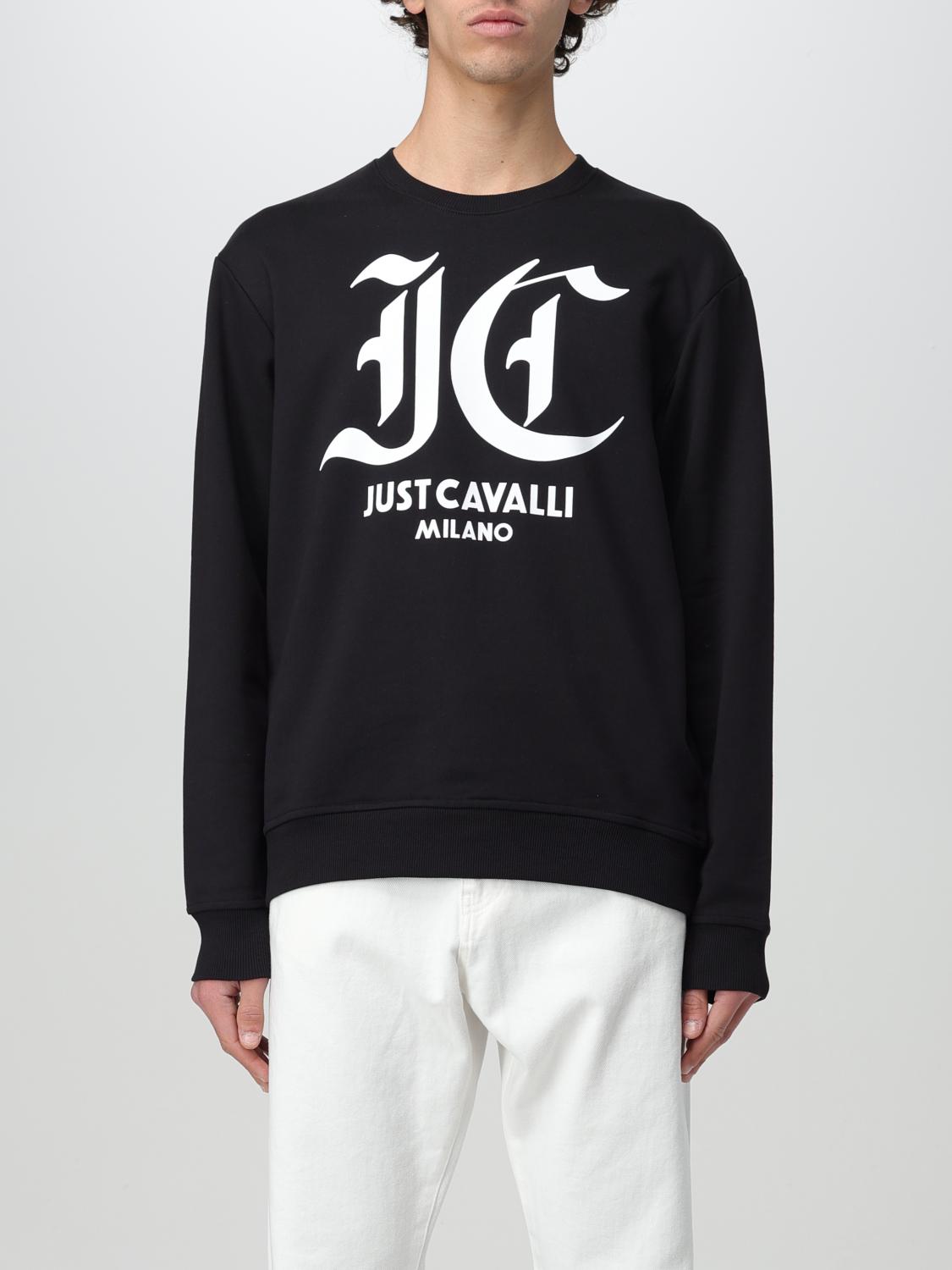 Shop Just Cavalli Sweatshirt  Men Color Black