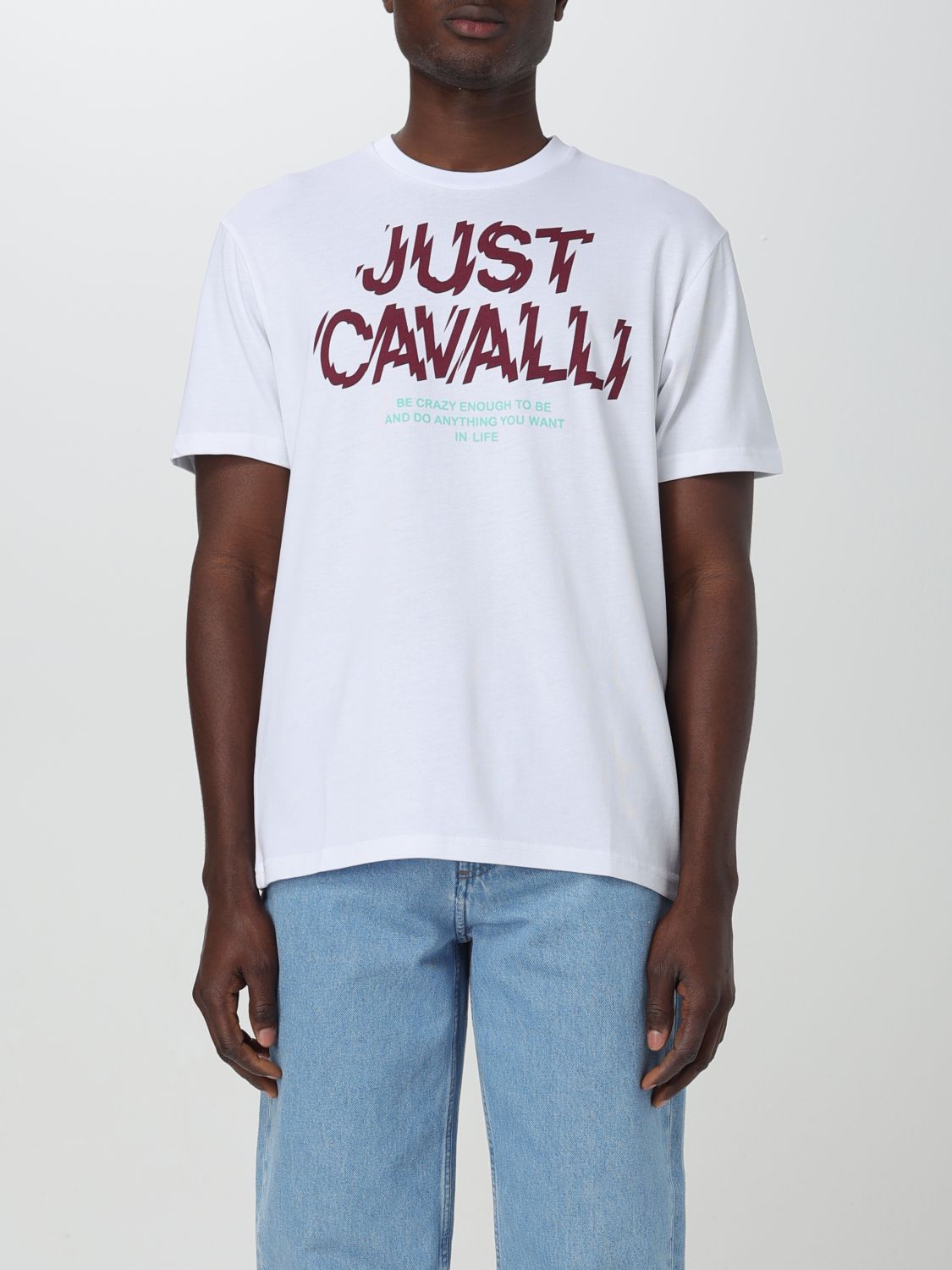 Shop Just Cavalli T-shirt  Men Color White