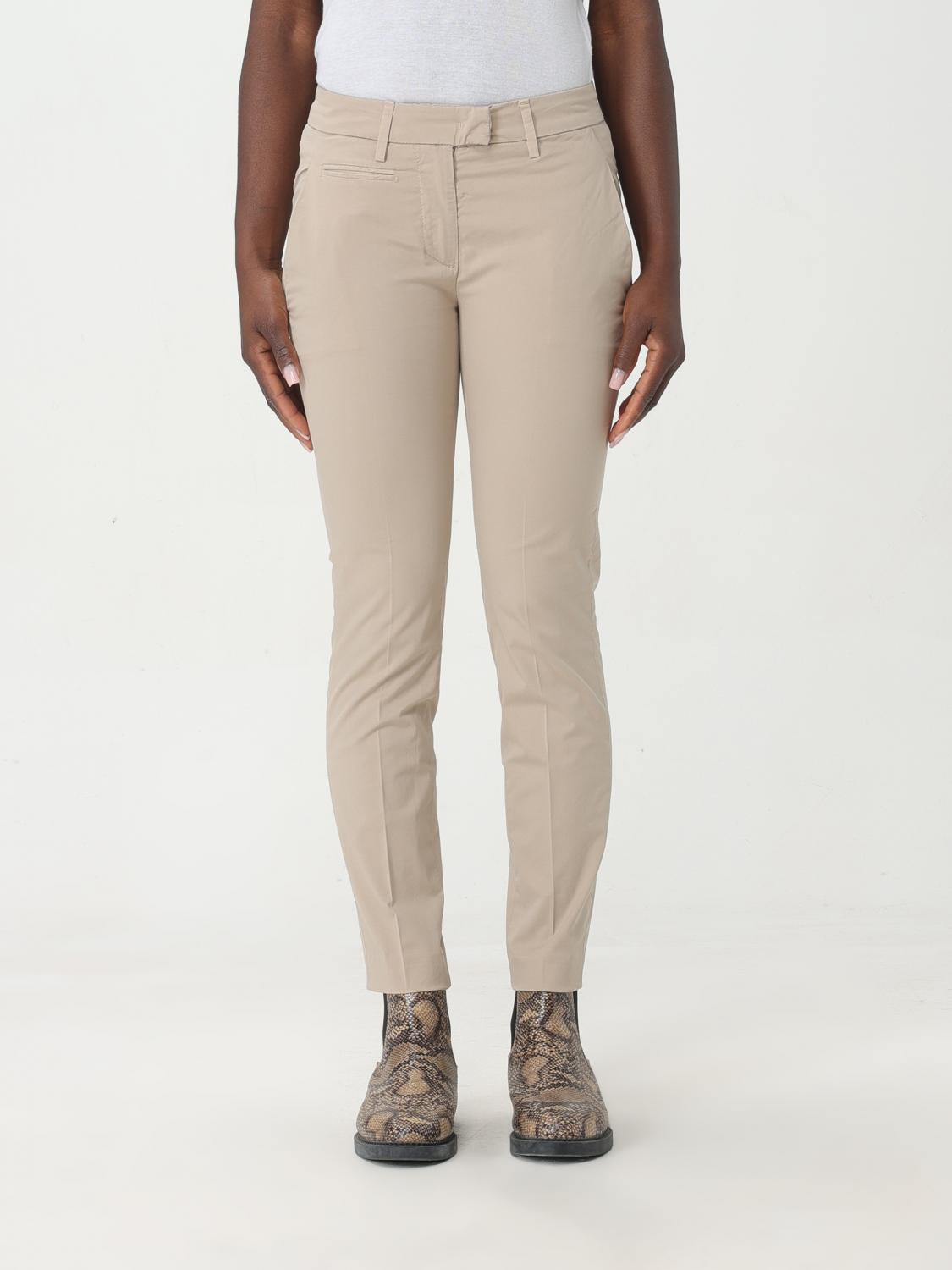 Dondup Belt Loop Casual Pants In Beige
