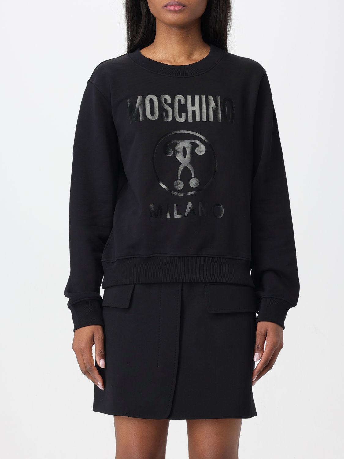 Shop Moschino Couture Sweatshirt  Woman Color Black